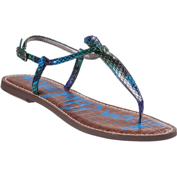 Sam Edelman Multicolor Snake Print Sandals - Picture 1 of 6